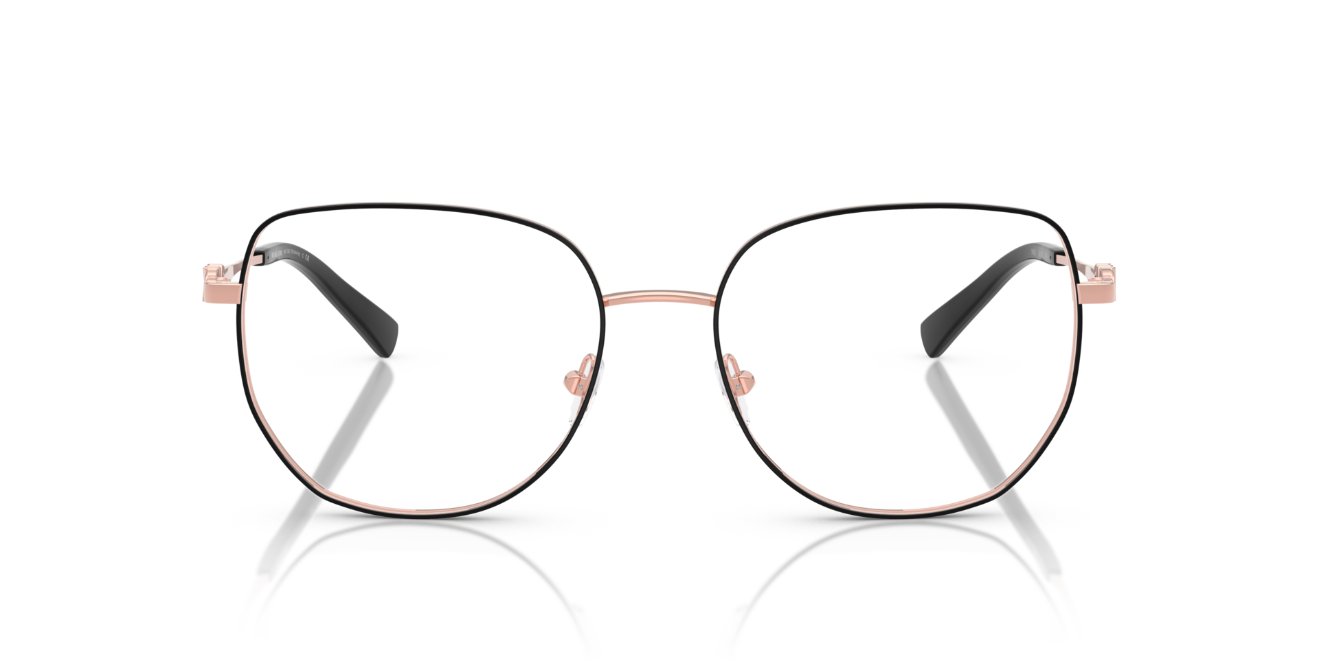 MK3062 Zwart glanzend MetaalEyeglass Frames van B24, Vooraanzicht