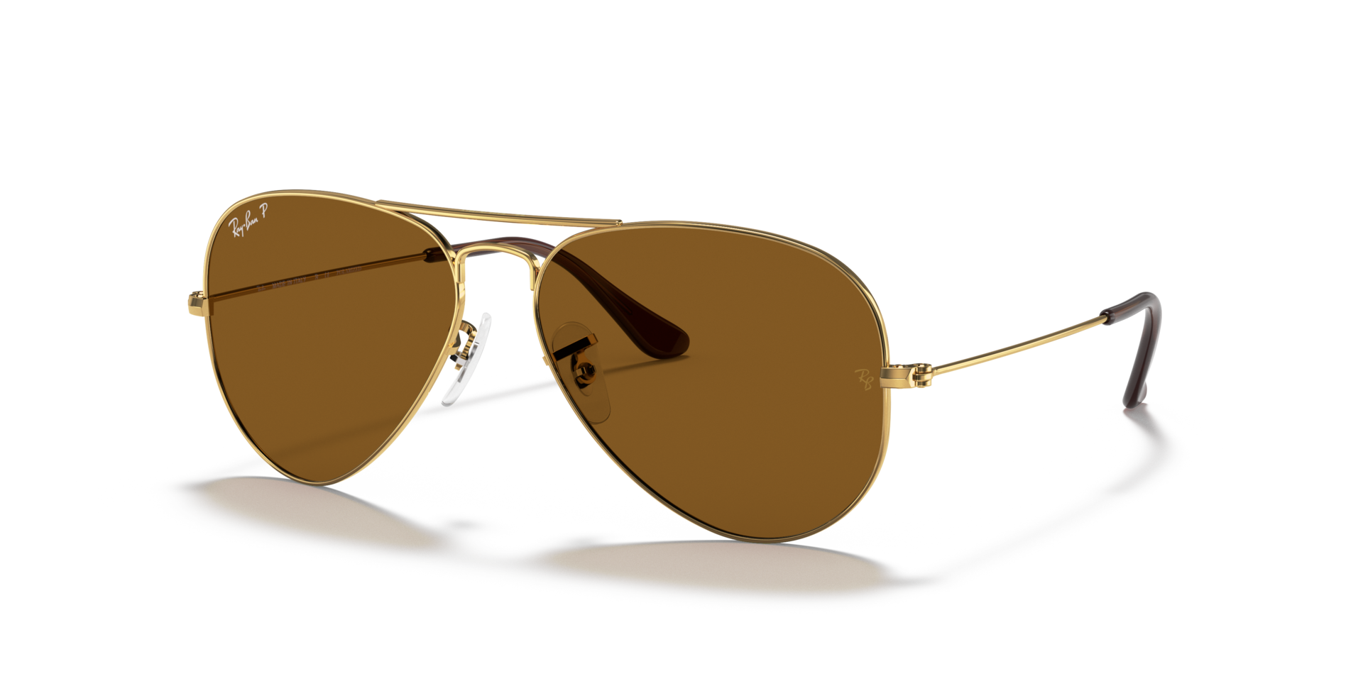 RB3025 Arista Gold MetallSunglass Frames von B24, Dreiviertelansicht