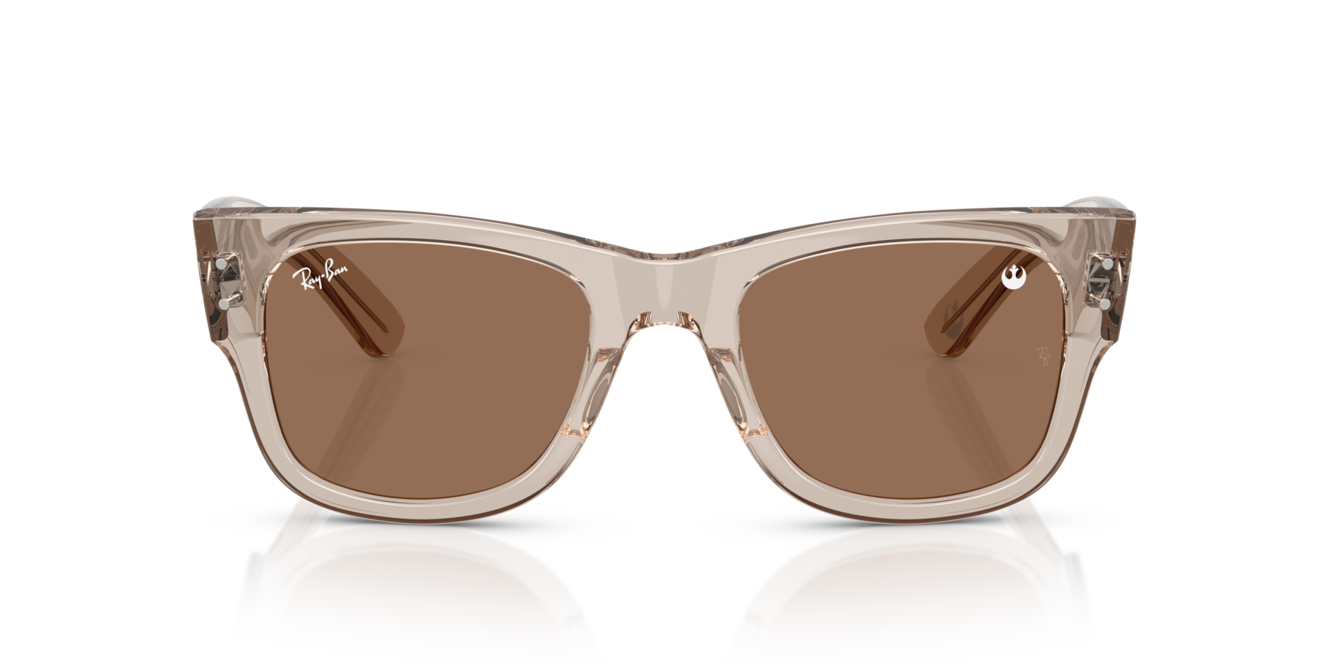 Ray-Ban Star Wars™ – The Rebel Alliance Mega Wayfarer Transparant lichtbruin KunststofSunglass Frames van B24, Vooraanzicht