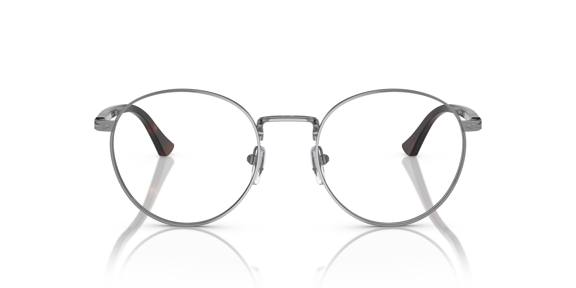 PO1008V Staalgrijs MetaalEyeglass Frames van B24, Vooraanzicht