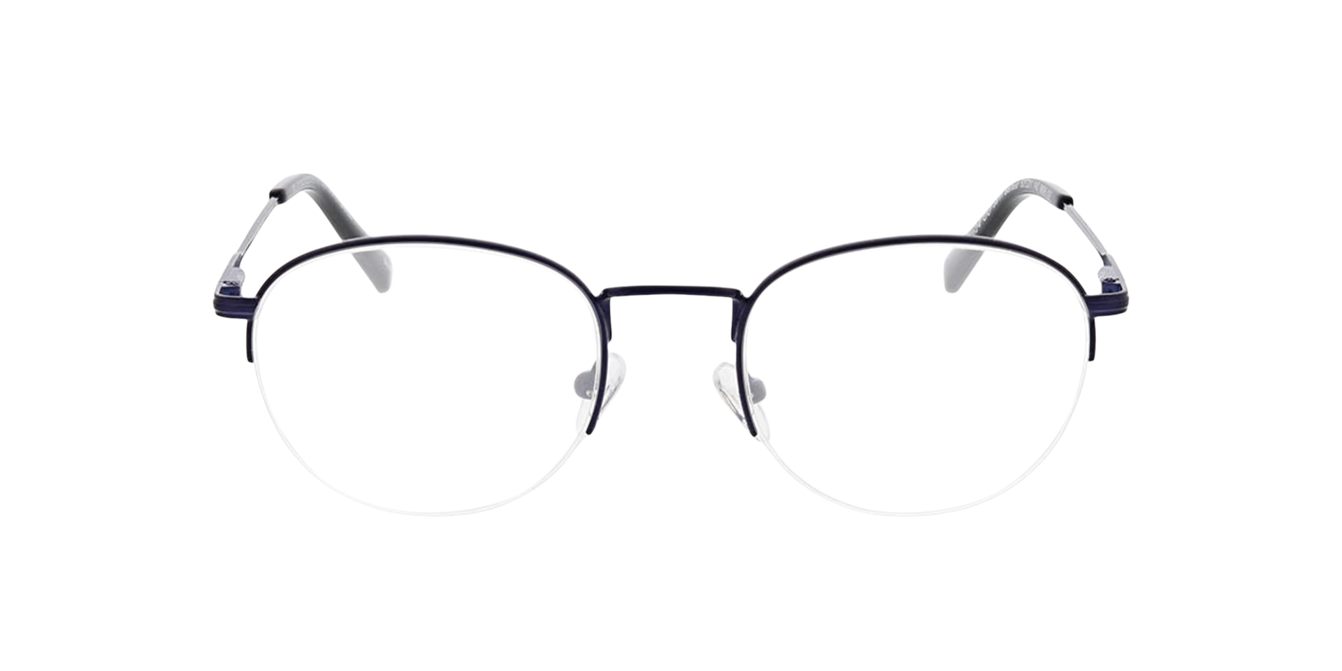 Belfast Matt Dark Blue MetallEyeglass Frames von B24, Vorderansicht