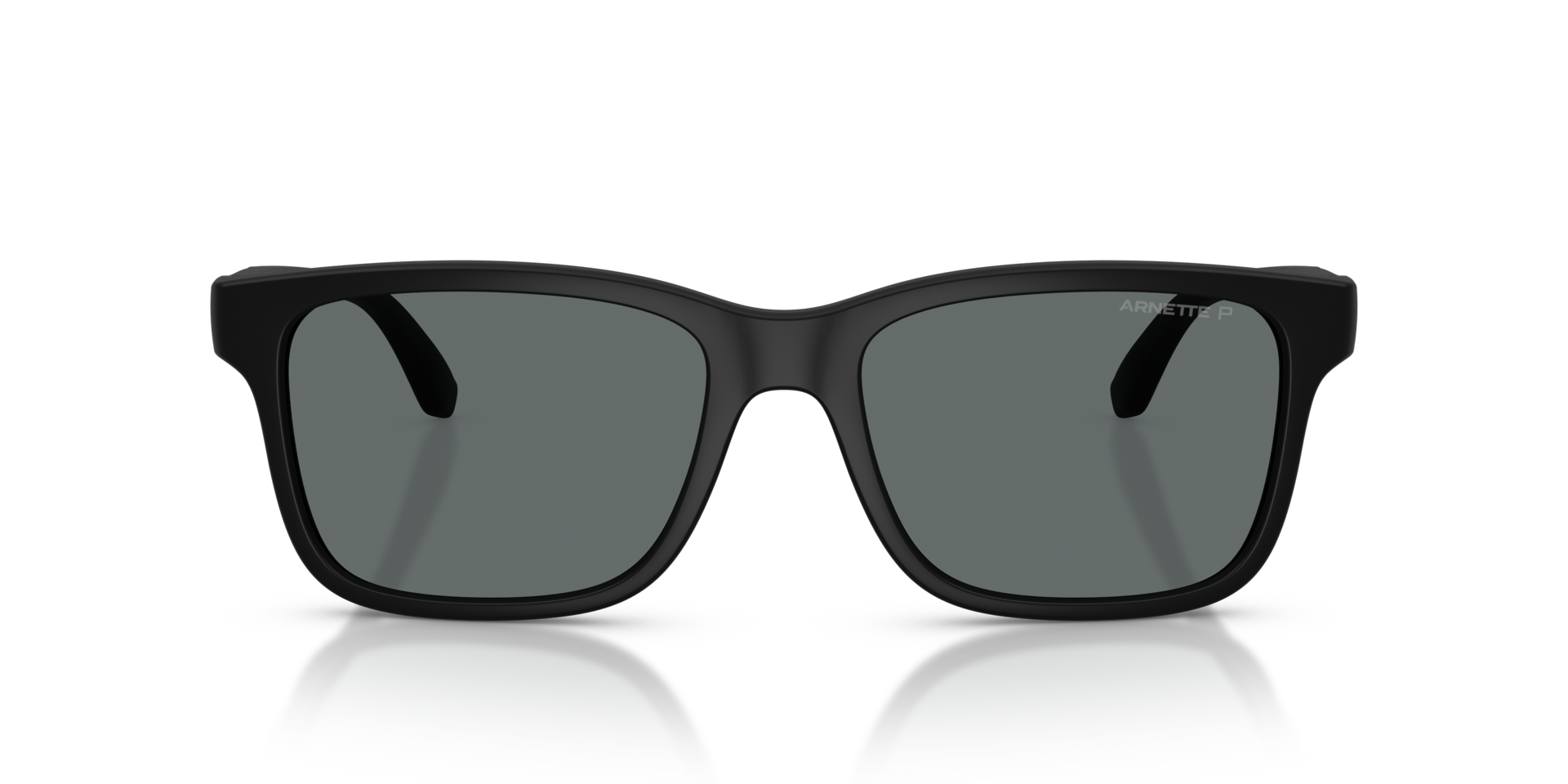 AN4378 Matte Recycled Black KunststoffSunglass Frames von B24, Vorderansicht