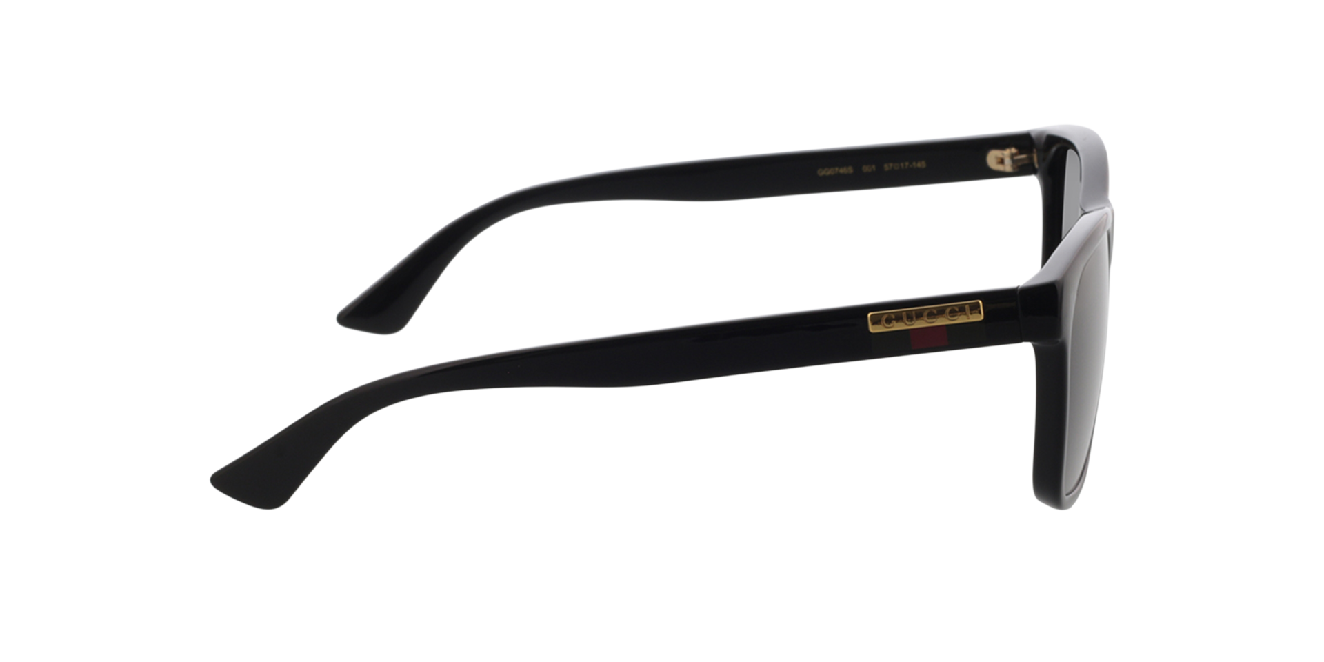GG0746S Zwart KunststofSunglass Frames van B24, Zijaanzicht