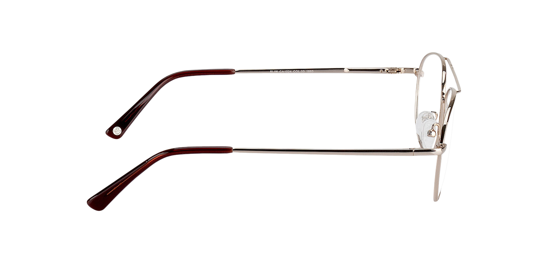 Glendale Gold MetallEyeglass Frames von B24, Seitenansicht
