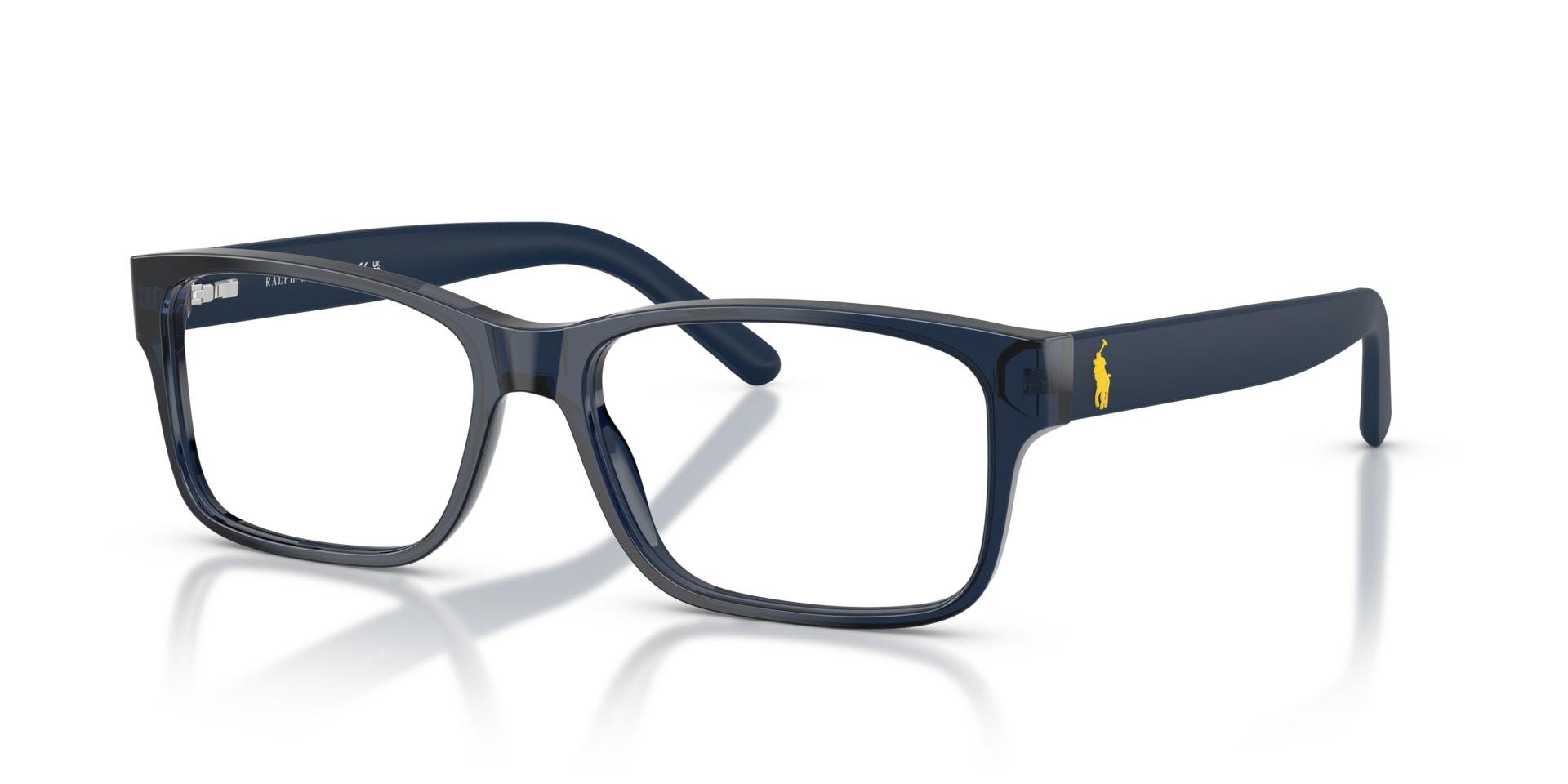 PH2117 Glänzendes transparentes Blau AcetatEyeglass Frames von B24, Dreiviertelansicht