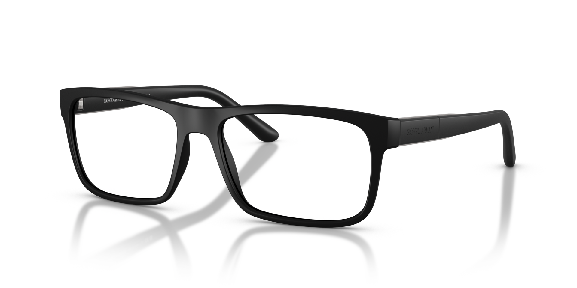 AR7042 Zwart rubber KunststofEyeglass Frames van B24, Hoekweergave