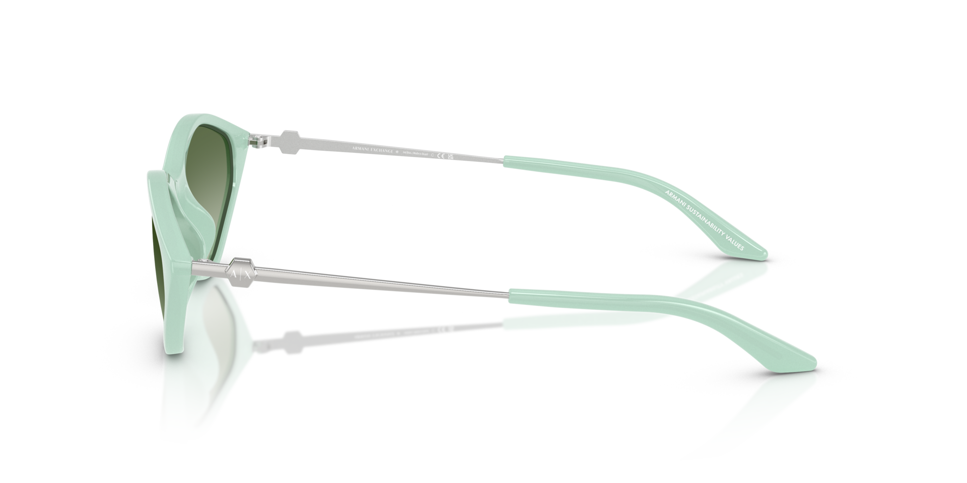 AX4152SU Opalescent Green KunststofSunglass Frames van B24, Zijaanzicht