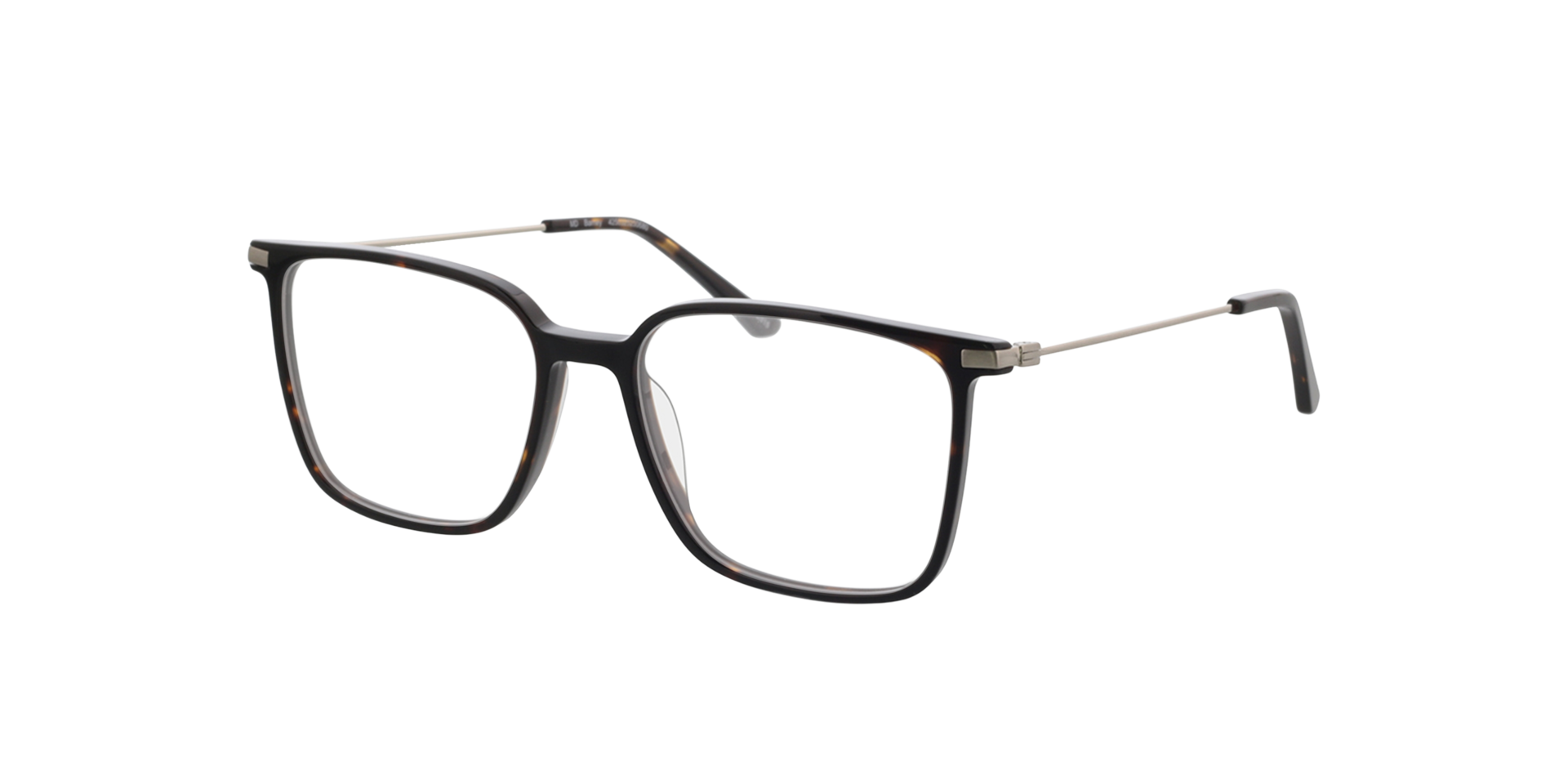Barney Silver  &  Havana AcetatEyeglass Frames von B24, Dreiviertelansicht