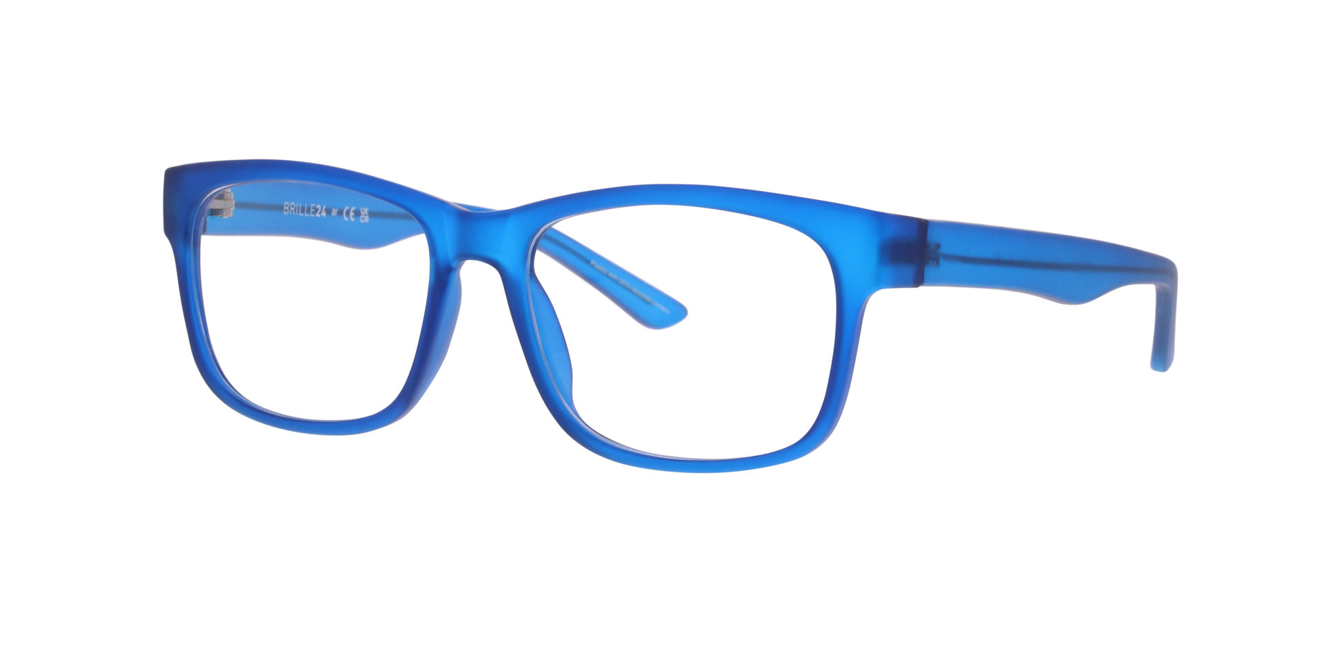Linea Matt Blau KunststoffEyeglass Frames von B24, Dreiviertelansicht