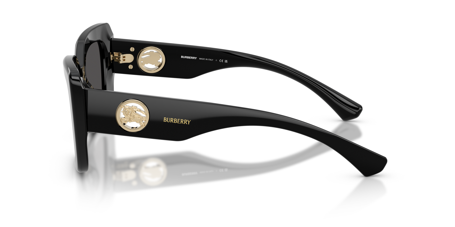 BE4476 Zwart AcetaatSunglass Frames van B24, Zijaanzicht