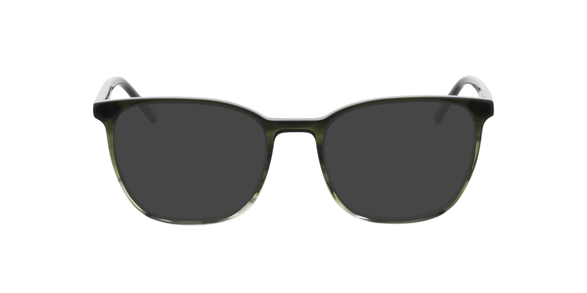 Hawkins Gradient Green Horn  &  Green AcetatEyeglass Frames von B24, mit getönten Gläsern