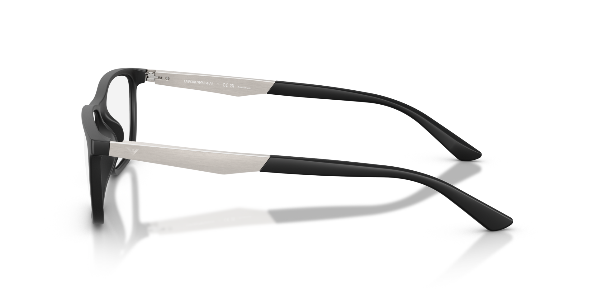 EA3280U Matzwart KunststofEyeglass Frames van B24, Zijaanzicht