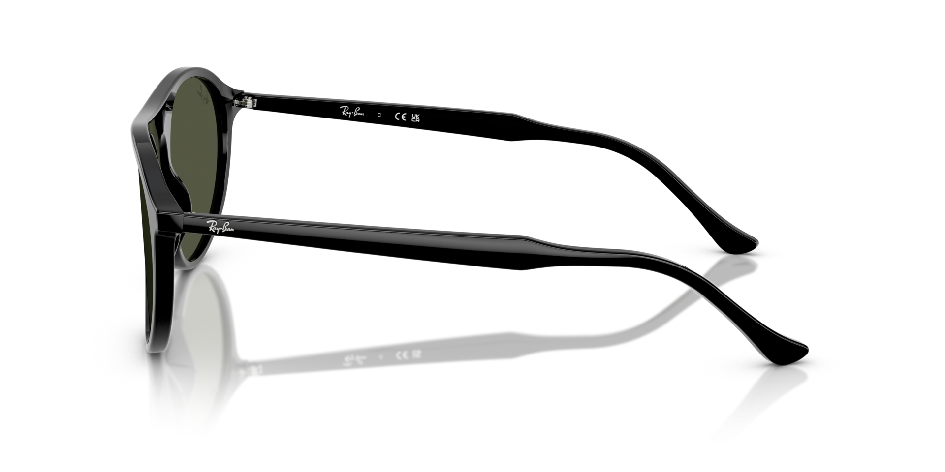 RB2215 Zwart AcetaatSunglass Frames van B24, Zijaanzicht
