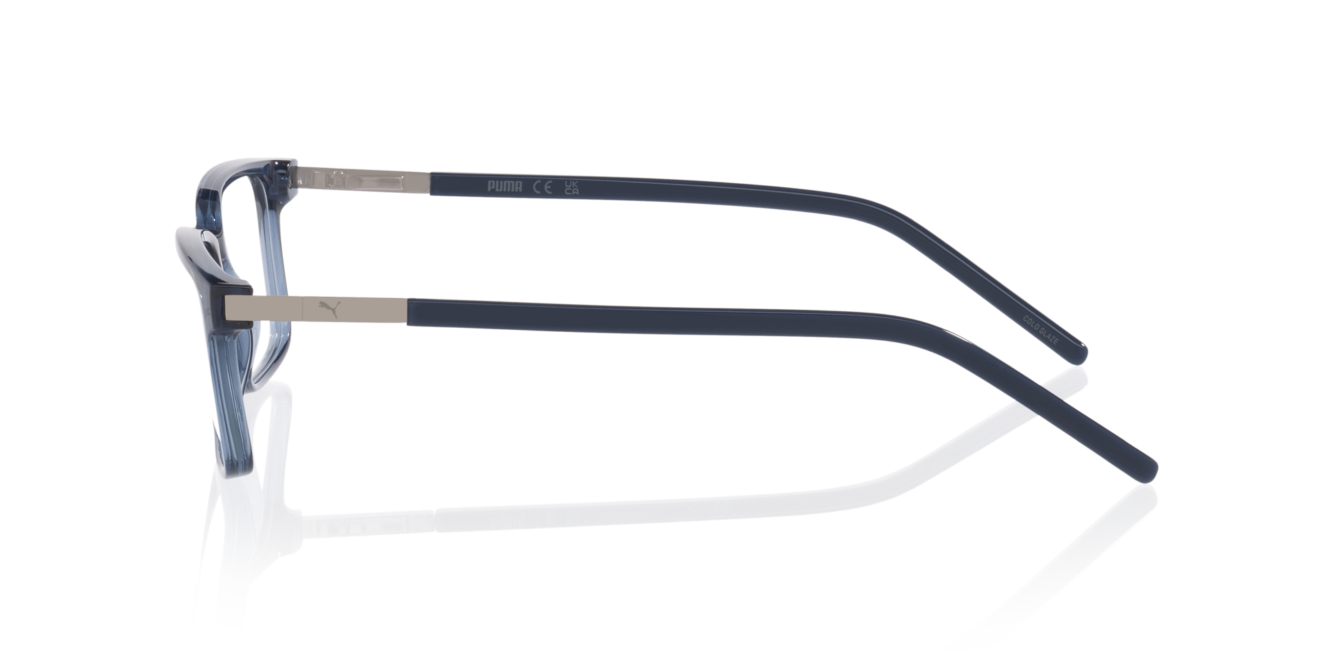 Pu0539O Blauw KunststofEyeglass Frames van B24, Zijaanzicht