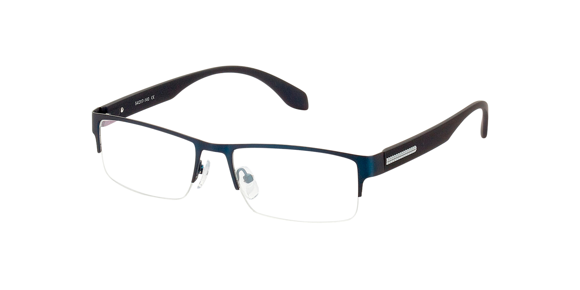 Stanley Blau MetallEyeglass Frames von B24, Dreiviertelansicht