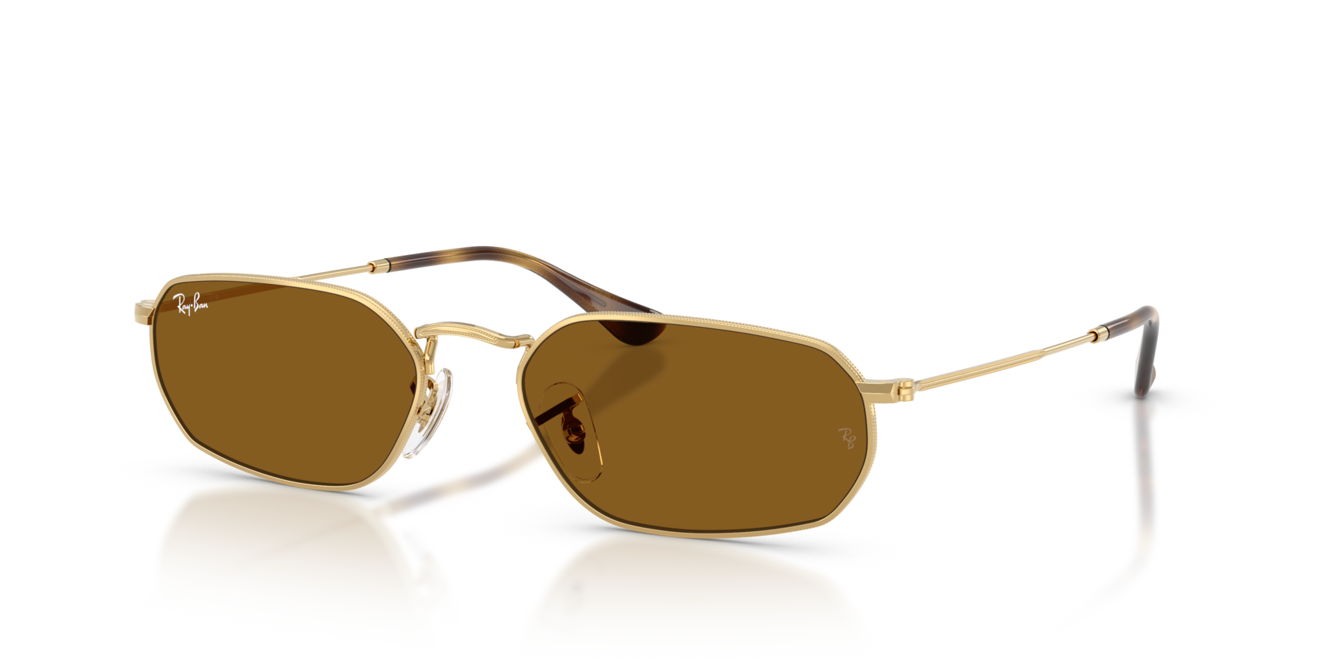 RB3947 Arista goud MetaalSunglass Frames van B24, Hoekweergave
