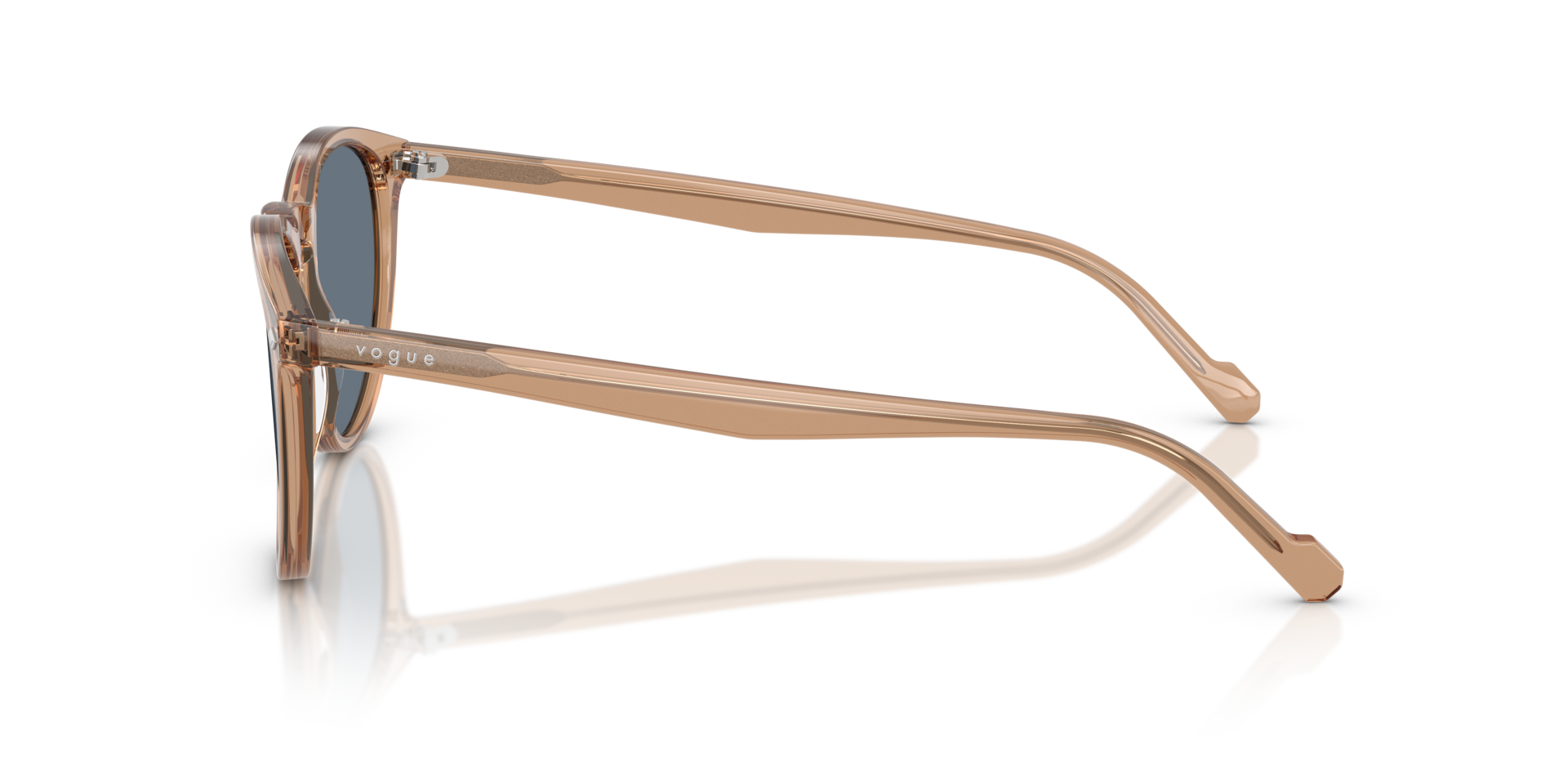 VO5599S Transparant bruin AcetaatSunglass Frames van B24, Zijaanzicht