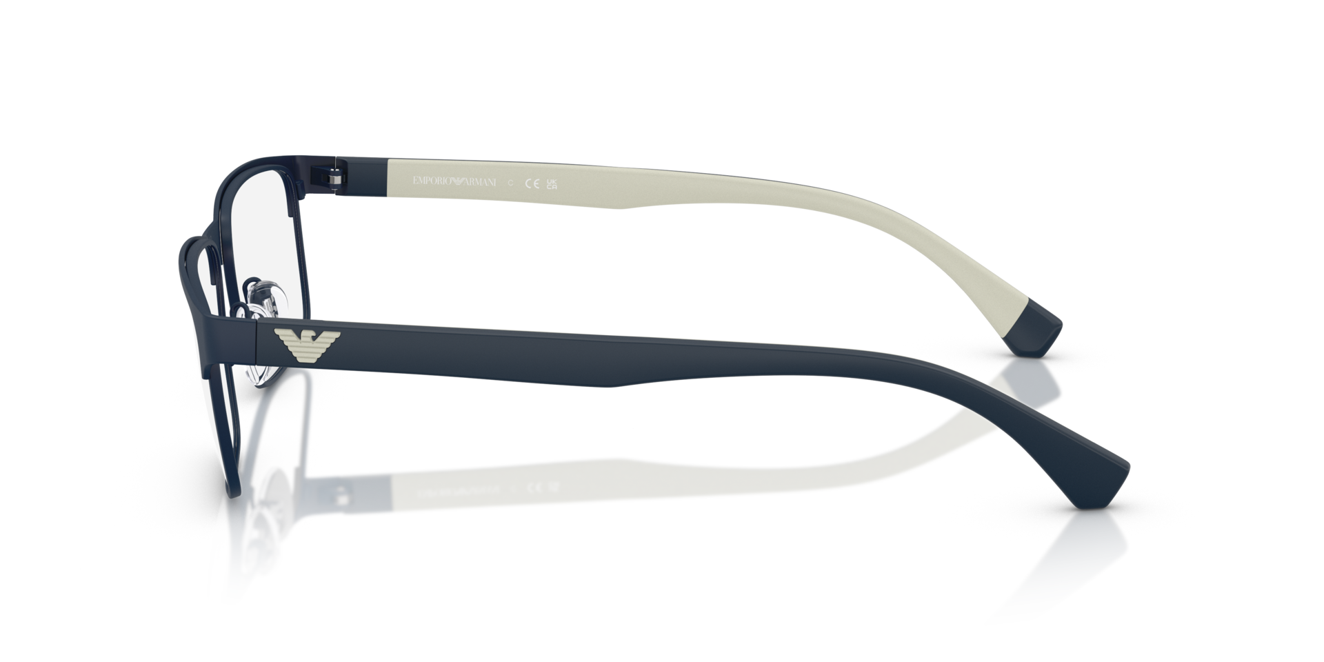 EA1105 Matt Blau MetallEyeglass Frames von B24, Seitenansicht
