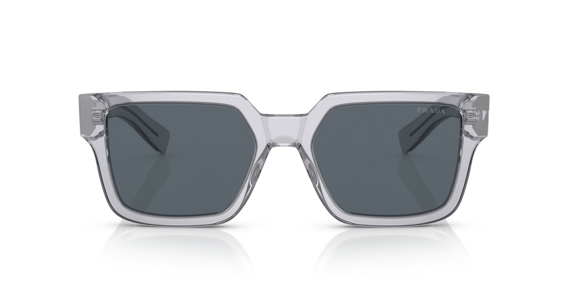 PR 03ZS Transparant grijs AcetaatSunglass Frames van B24, Vooraanzicht