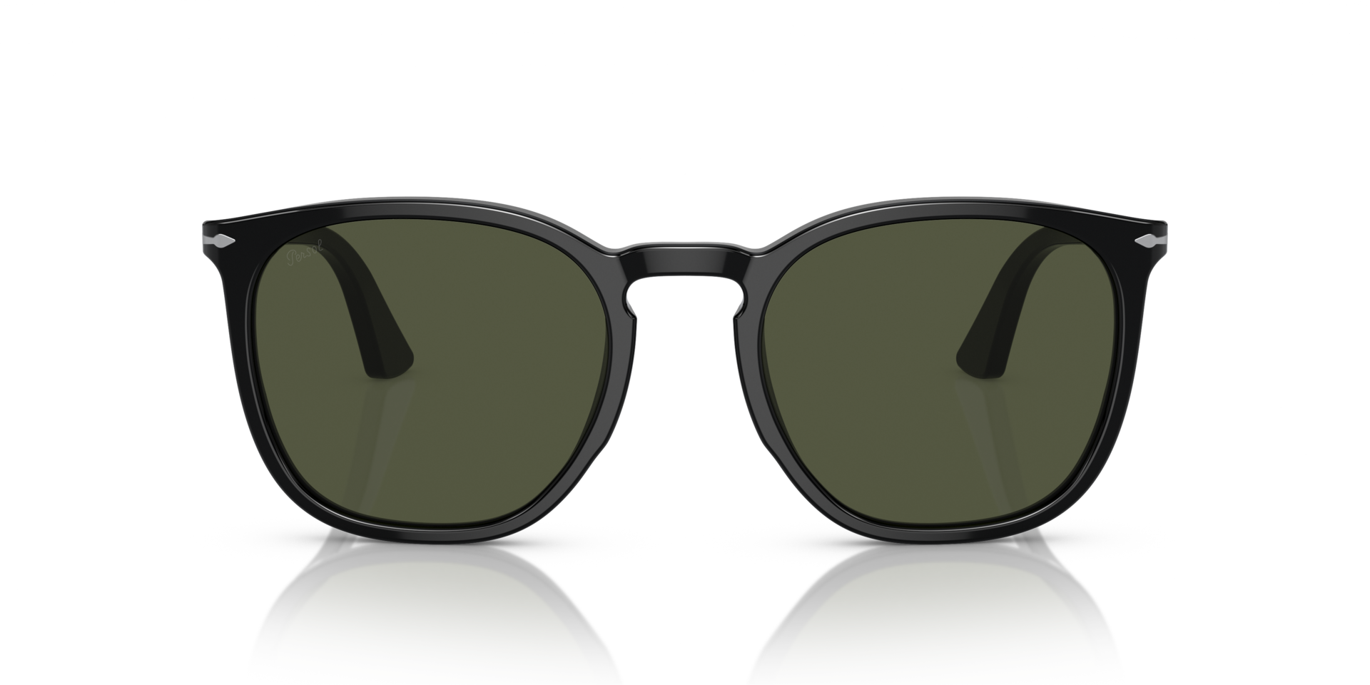 PO3316S Zwart AcetaatSunglass Frames van B24, Vooraanzicht