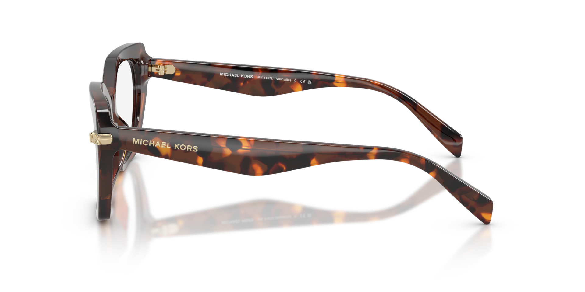 MK4167U Luggage Tortoise AcetaatEyeglass Frames van B24, Zijaanzicht