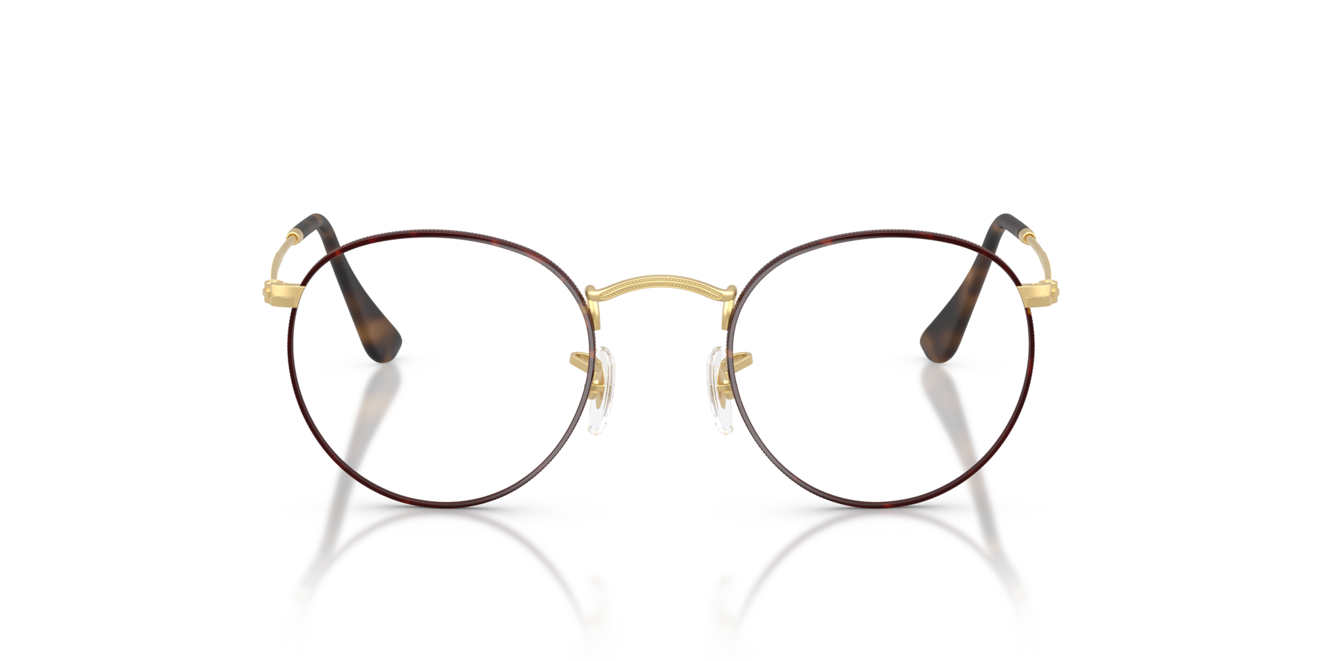 RB3447V Matte Havana On Matte Arista Gold MetaalEyeglass Frames van B24, Vooraanzicht