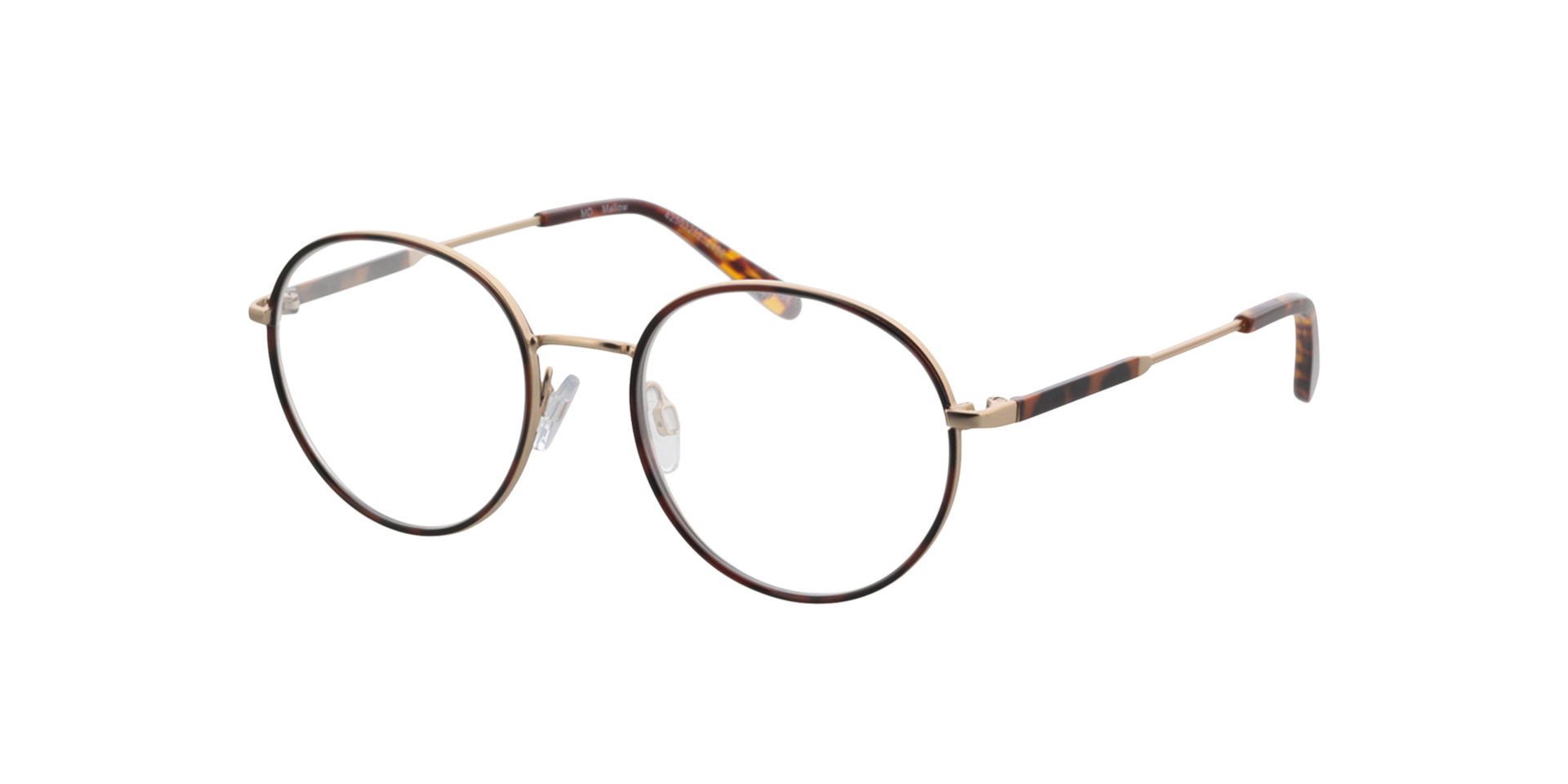 Mallow Gold  &  Havana MetallEyeglass Frames von B24, Dreiviertelansicht