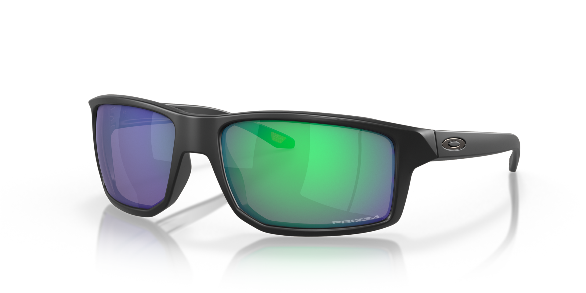 Gibston Matzwart KunststofSunglass Frames van B24, Hoekweergave