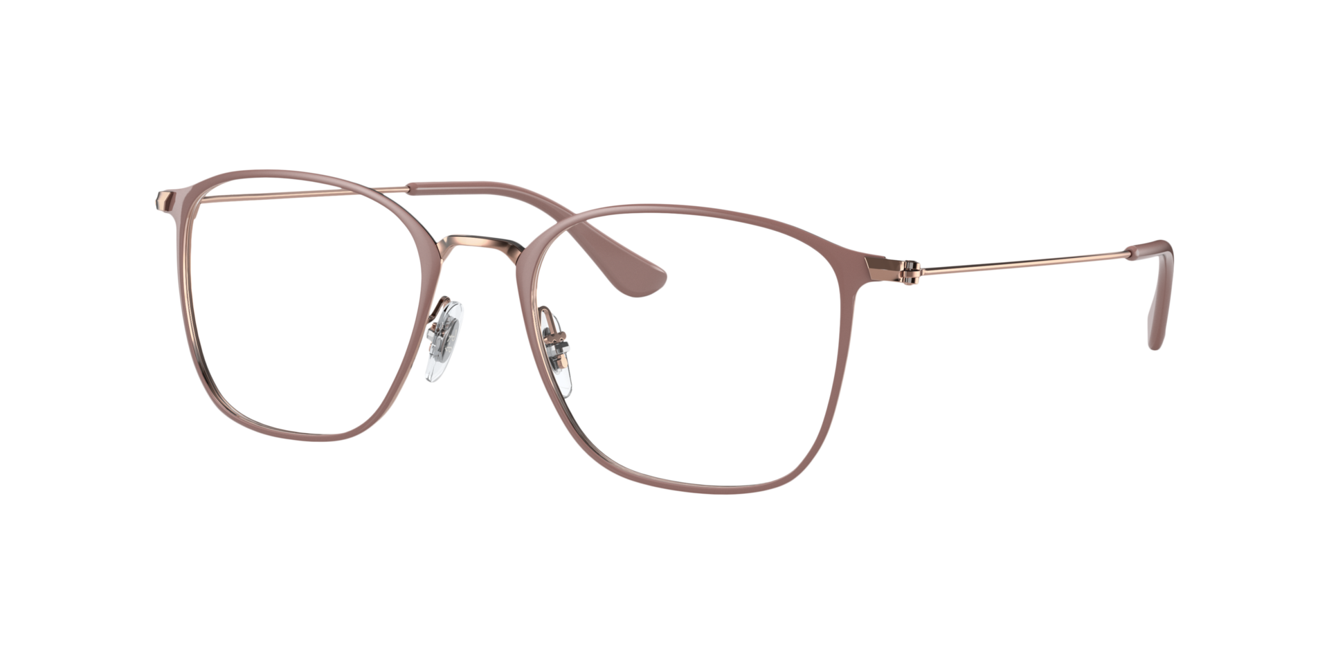 RB6466 Beige op koper MetaalEyeglass Frames van B24, Hoekweergave