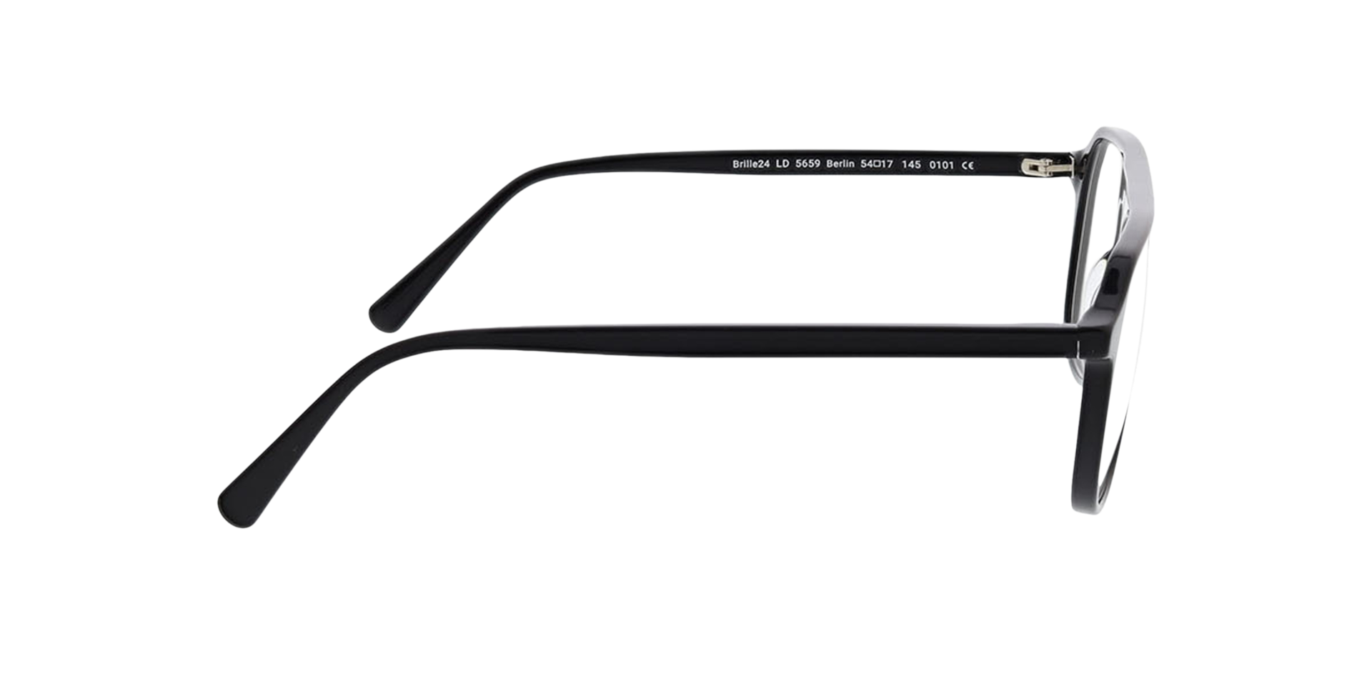 Berlin Zwart AcetaatEyeglass Frames van B24, Zijaanzicht