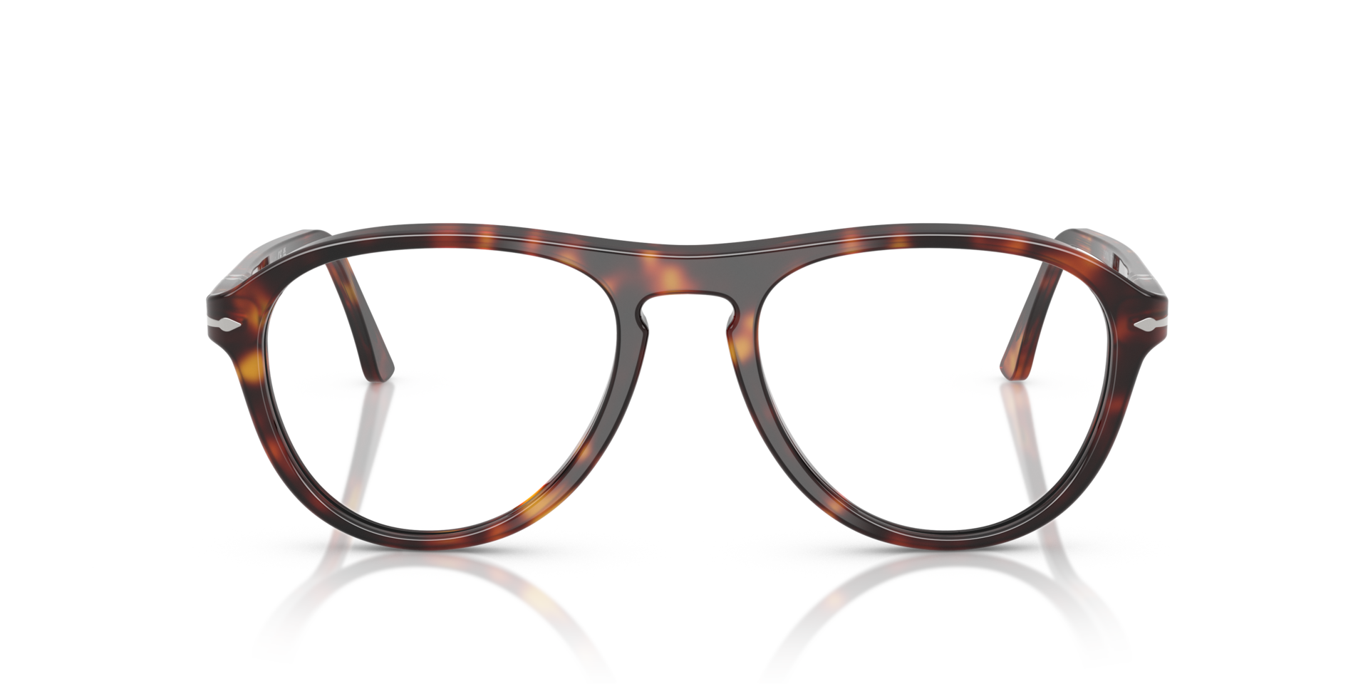 PO3371V Havana AcetaatEyeglass Frames van B24, Vooraanzicht