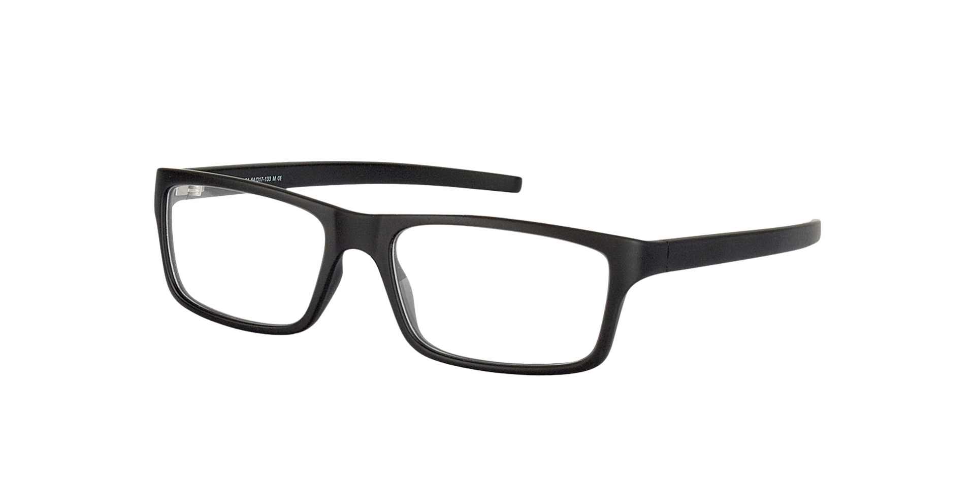 Nador Schwarz KunststoffEyeglass Frames von B24, Dreiviertelansicht