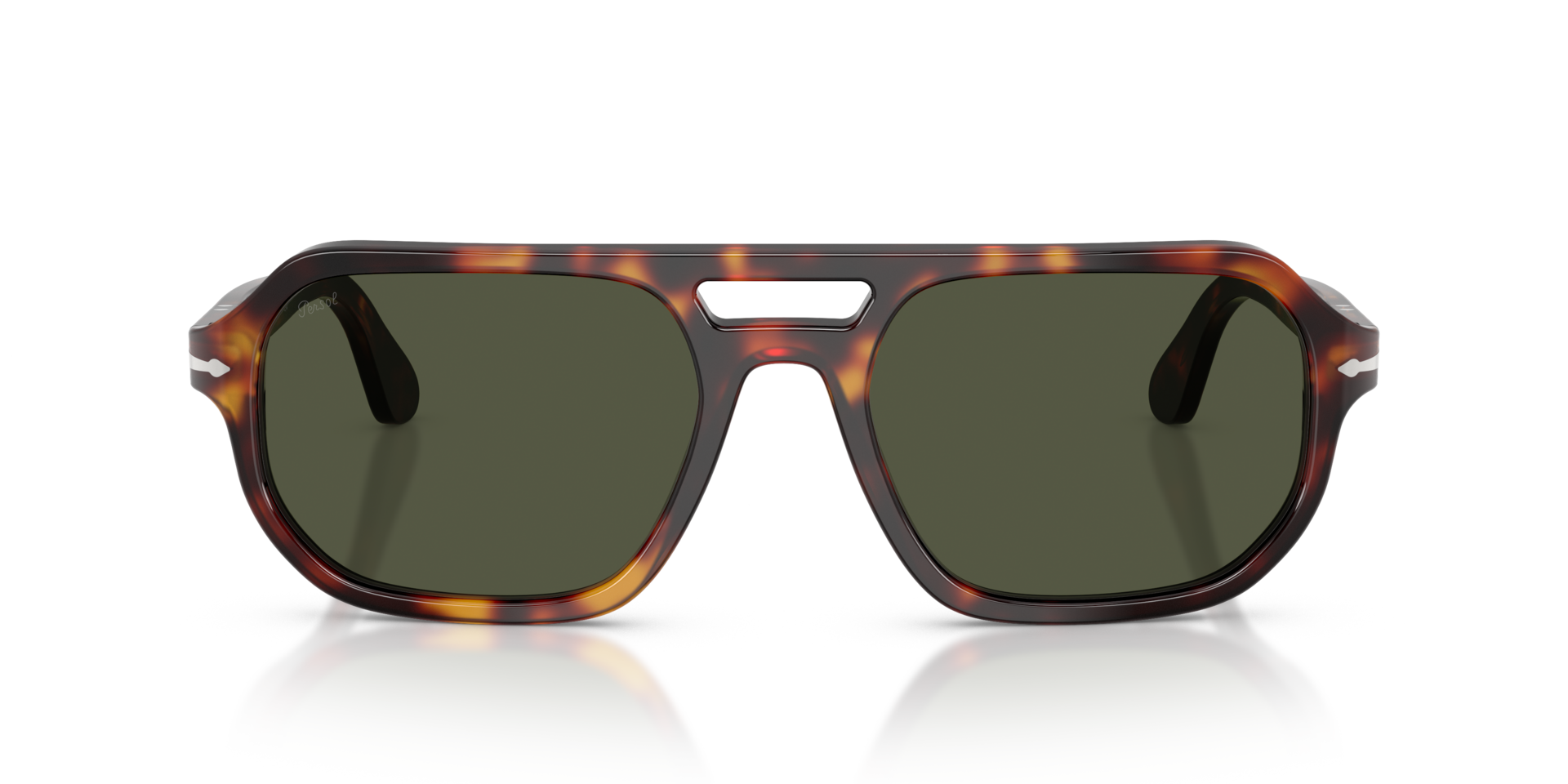 PO3393S Havana AcetaatSunglass Frames van B24, Vooraanzicht