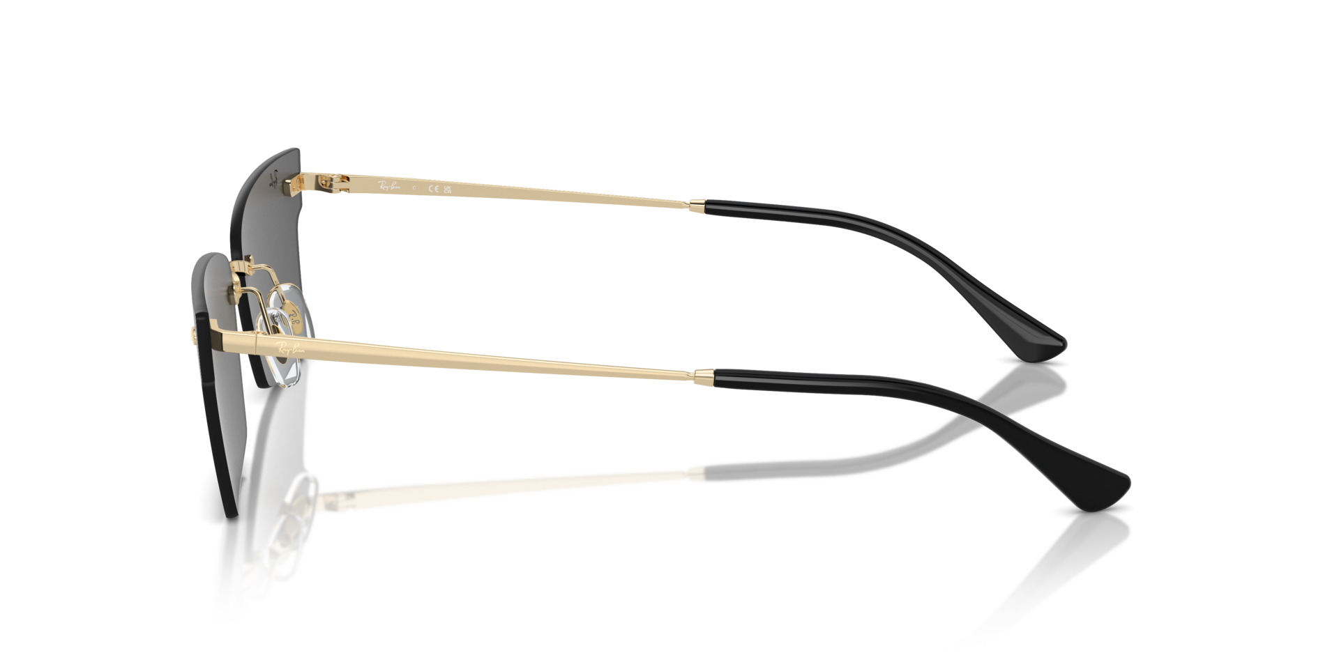 RB3730 Lichtgoud MetaalSunglass Frames van B24, Zijaanzicht