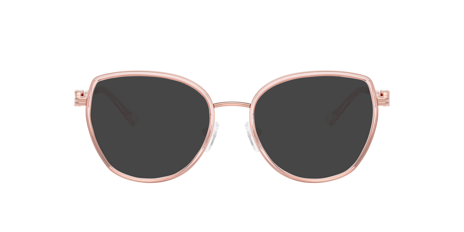 MK3101 Roze transparant MetaalEyeglass Frames van B24, met getinte lenzen