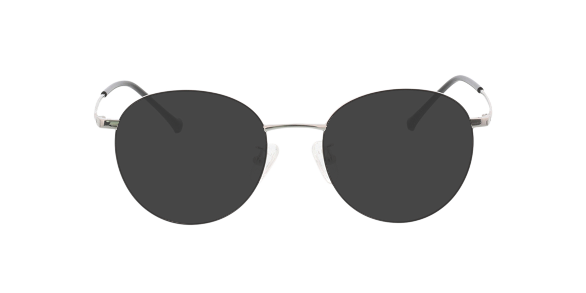 Charlottenburg Schwarz & Silber MetallEyeglass Frames von B24, mit getönten Gläsern