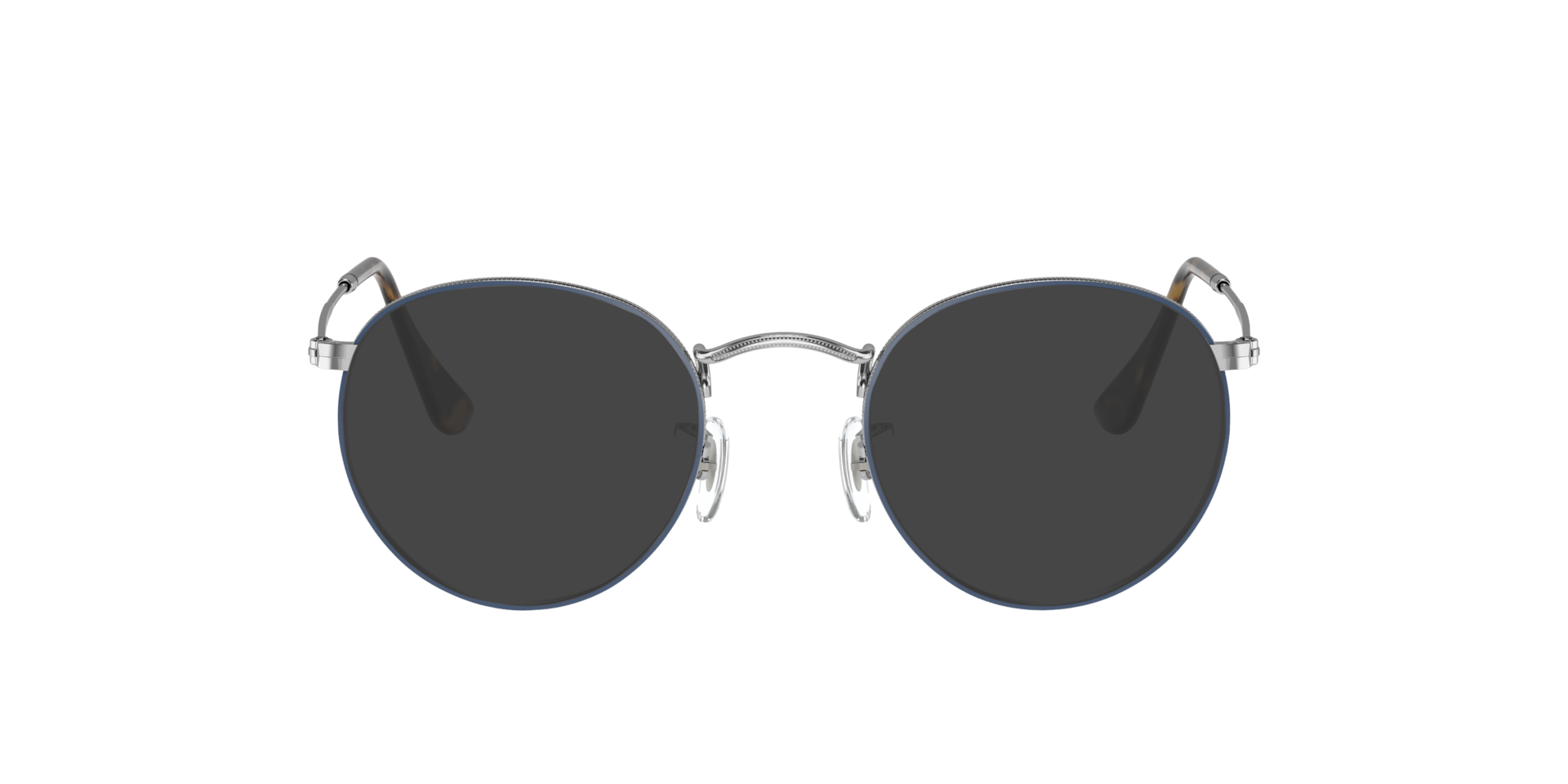 RB3447V Blauw op zilver MetaalEyeglass Frames van B24, met getinte lenzen
