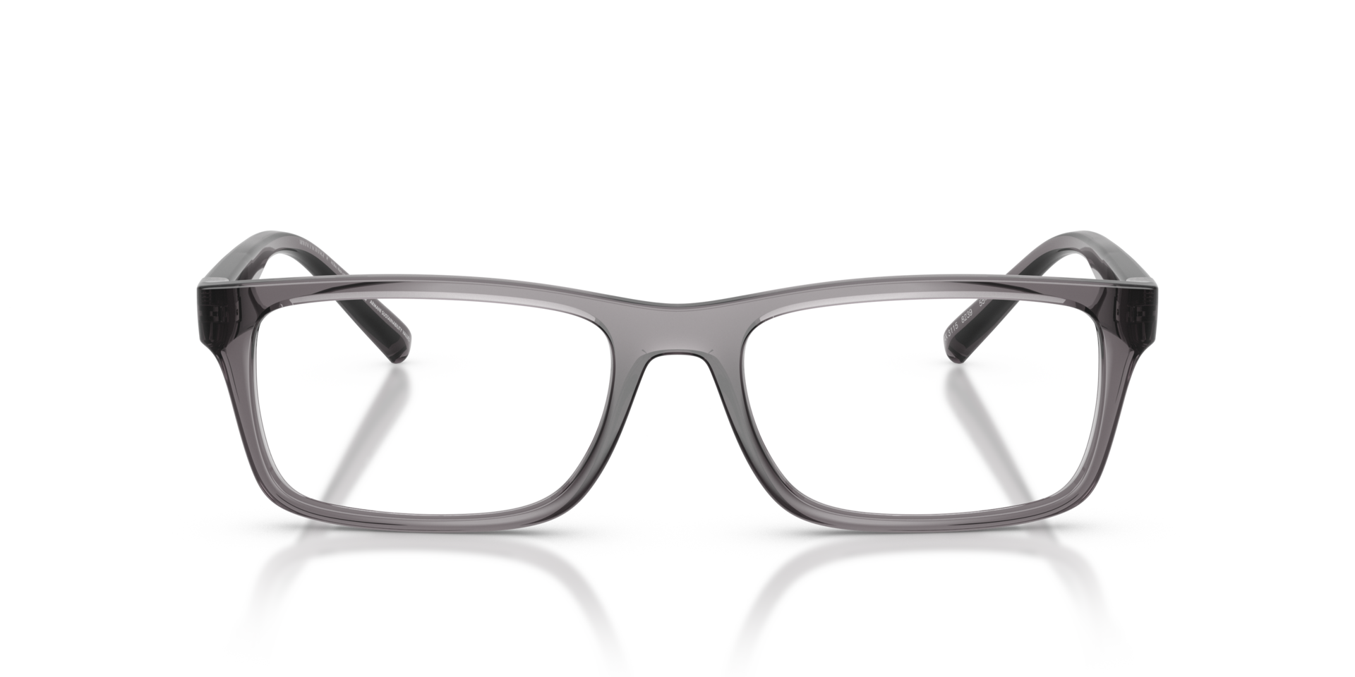 AX3115 Glanzend Transparant Grijs KunststofEyeglass Frames van B24, Vooraanzicht