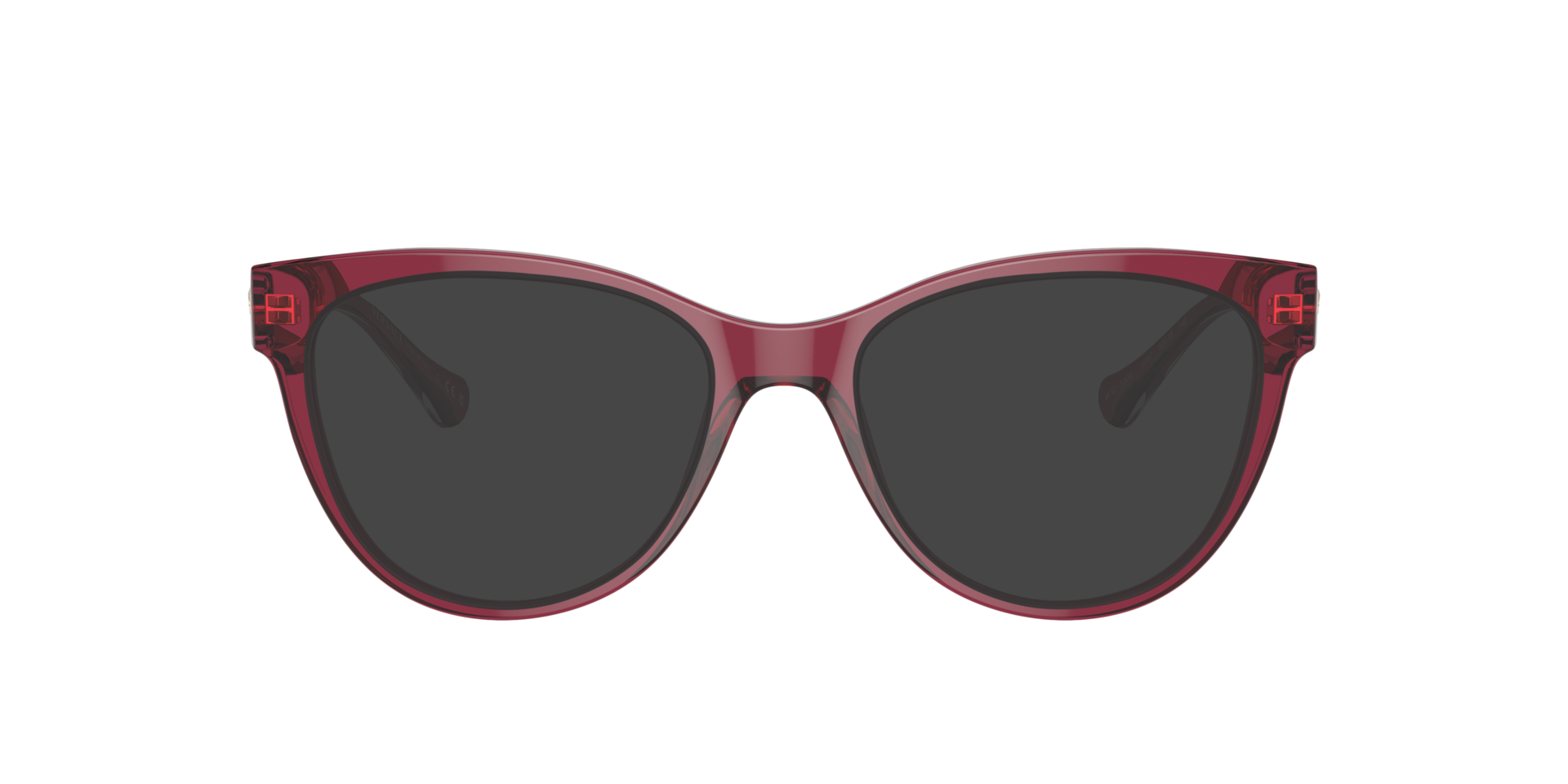 VE3304 Rot transparent AcetatEyeglass Frames von B24, mit getönten Gläsern