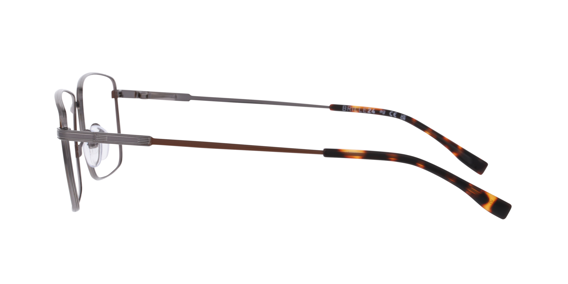 Otis Brown On Gunmetal MetallEyeglass Frames von B24, Seitenansicht