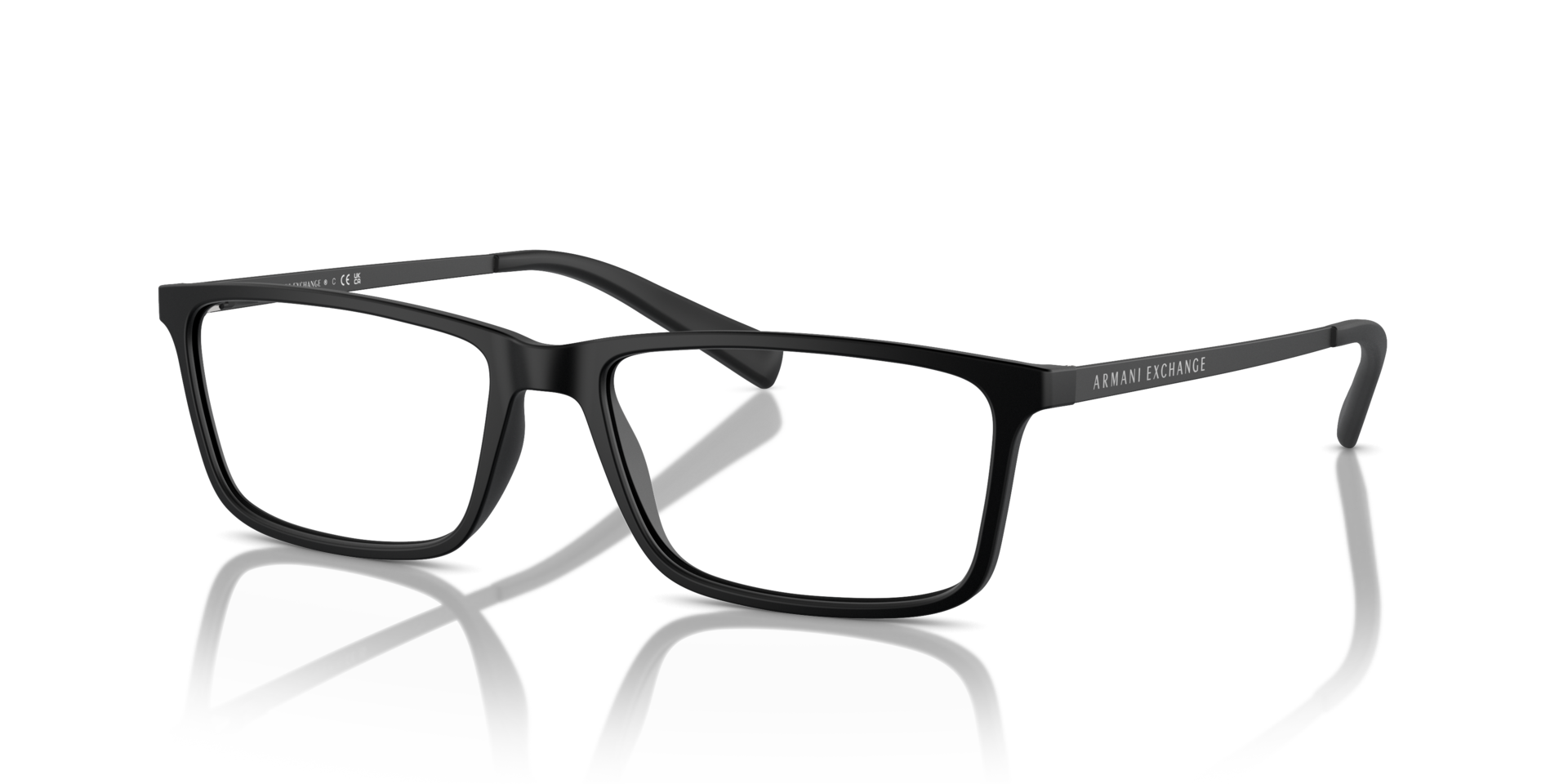 AX3027 Matzwart KunststofEyeglass Frames van B24, Hoekweergave