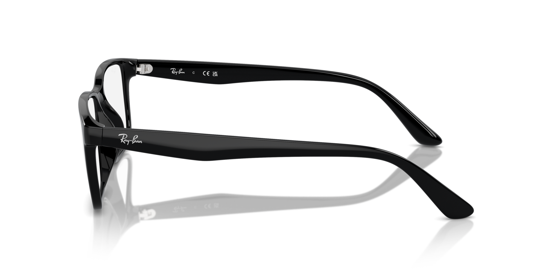 RB7241D Zwart KunststofEyeglass Frames van B24, Zijaanzicht