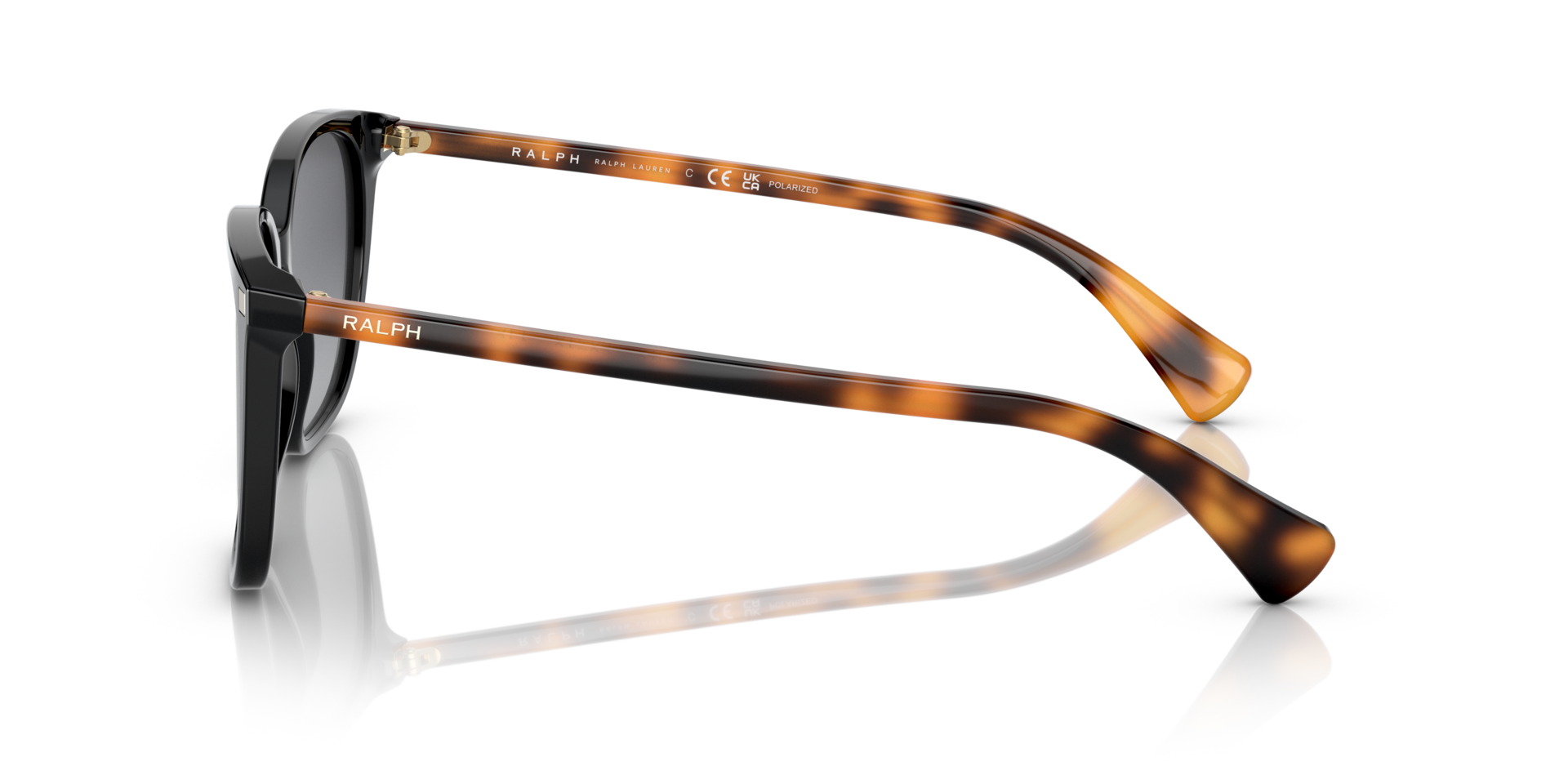 RA5293 Glanzend zwart AcetaatSunglass Frames van B24, Zijaanzicht