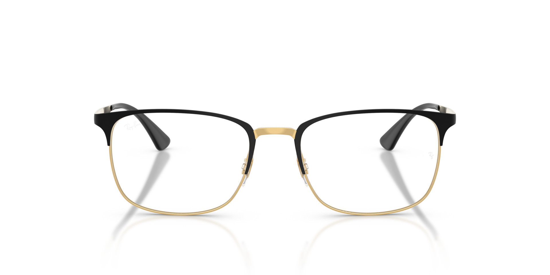 RB6421 Black & Gold MetaalEyeglass Frames van B24, Vooraanzicht