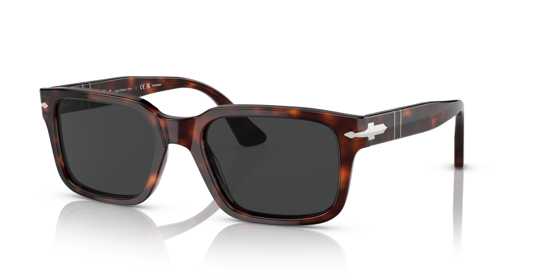 PO3272S Havana AcetatSunglass Frames von B24, Dreiviertelansicht
