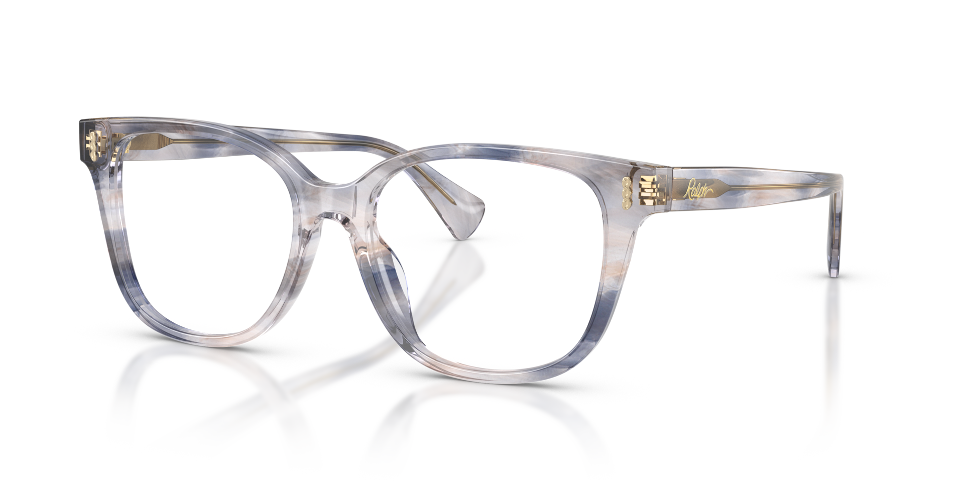 RA7196U Grijs Havana AcetaatEyeglass Frames van B24, Hoekweergave
