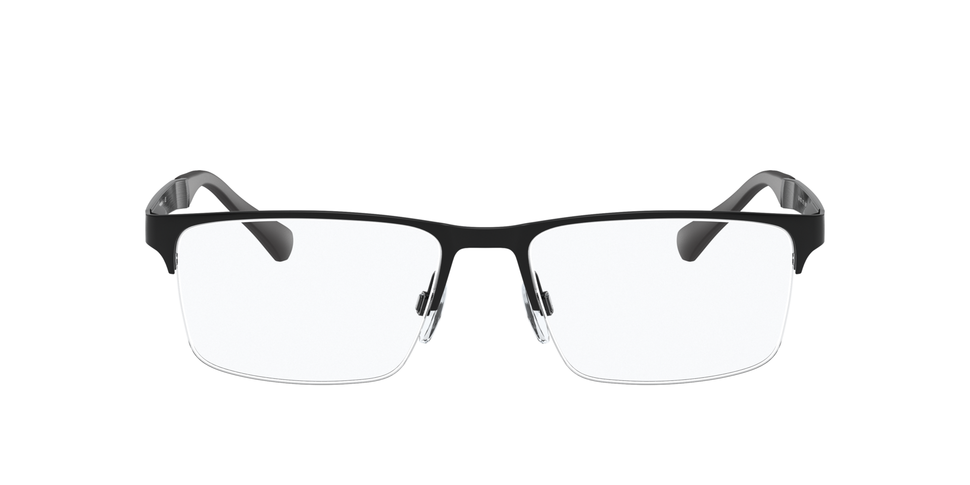 EA1110D Rubber zwart MetaalEyeglass Frames van B24, Vooraanzicht