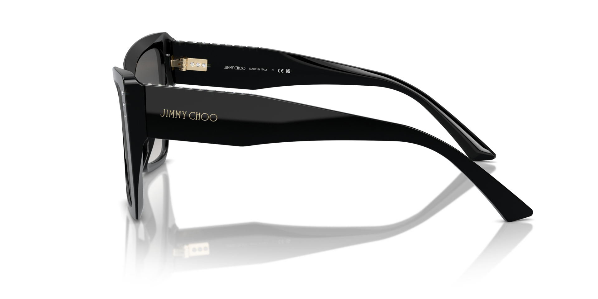 JC5001B Zwart AcetaatSunglass Frames van B24, Zijaanzicht