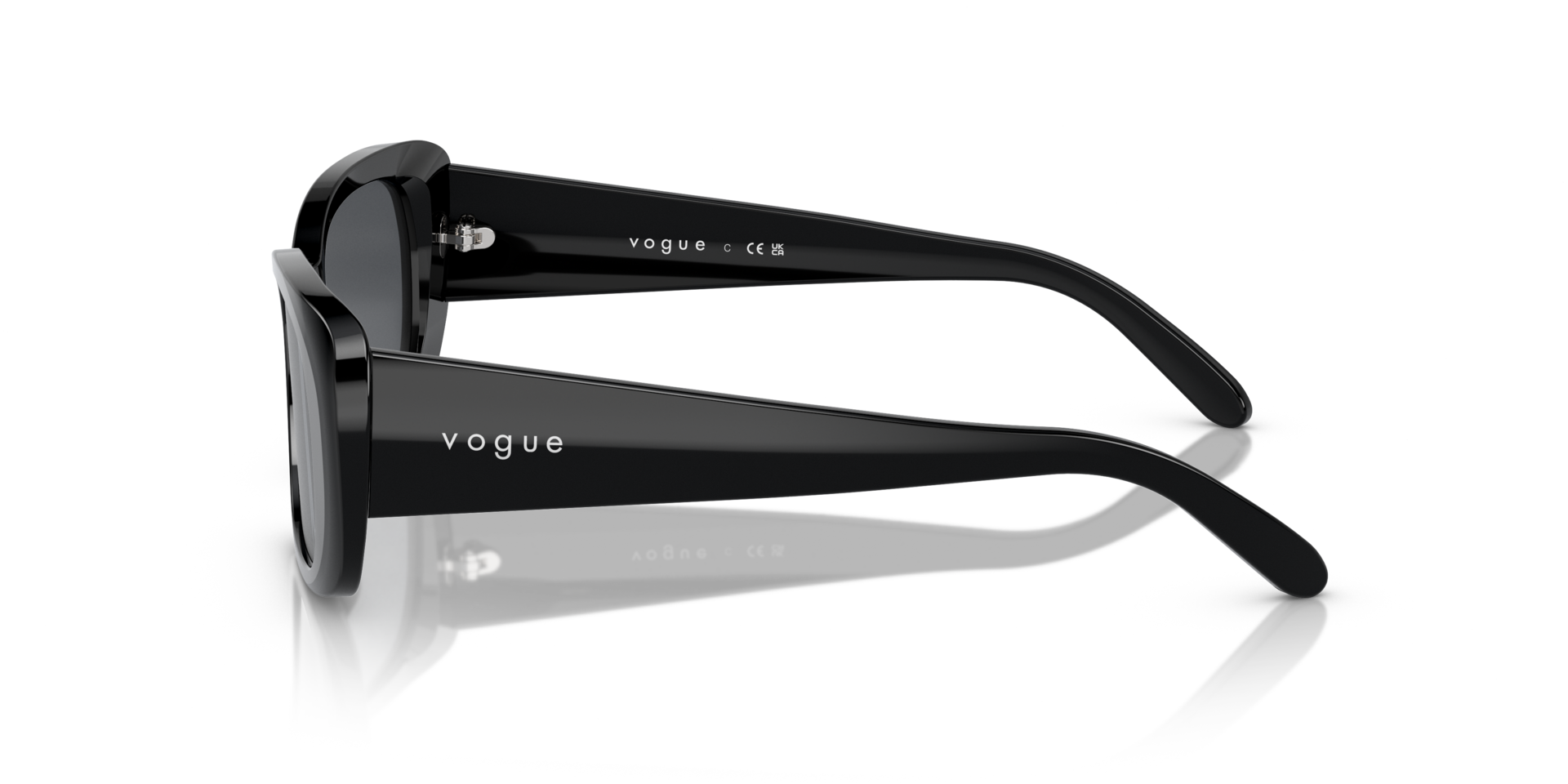 VO2606S Schwarz AcetatSunglass Frames von B24, Seitenansicht