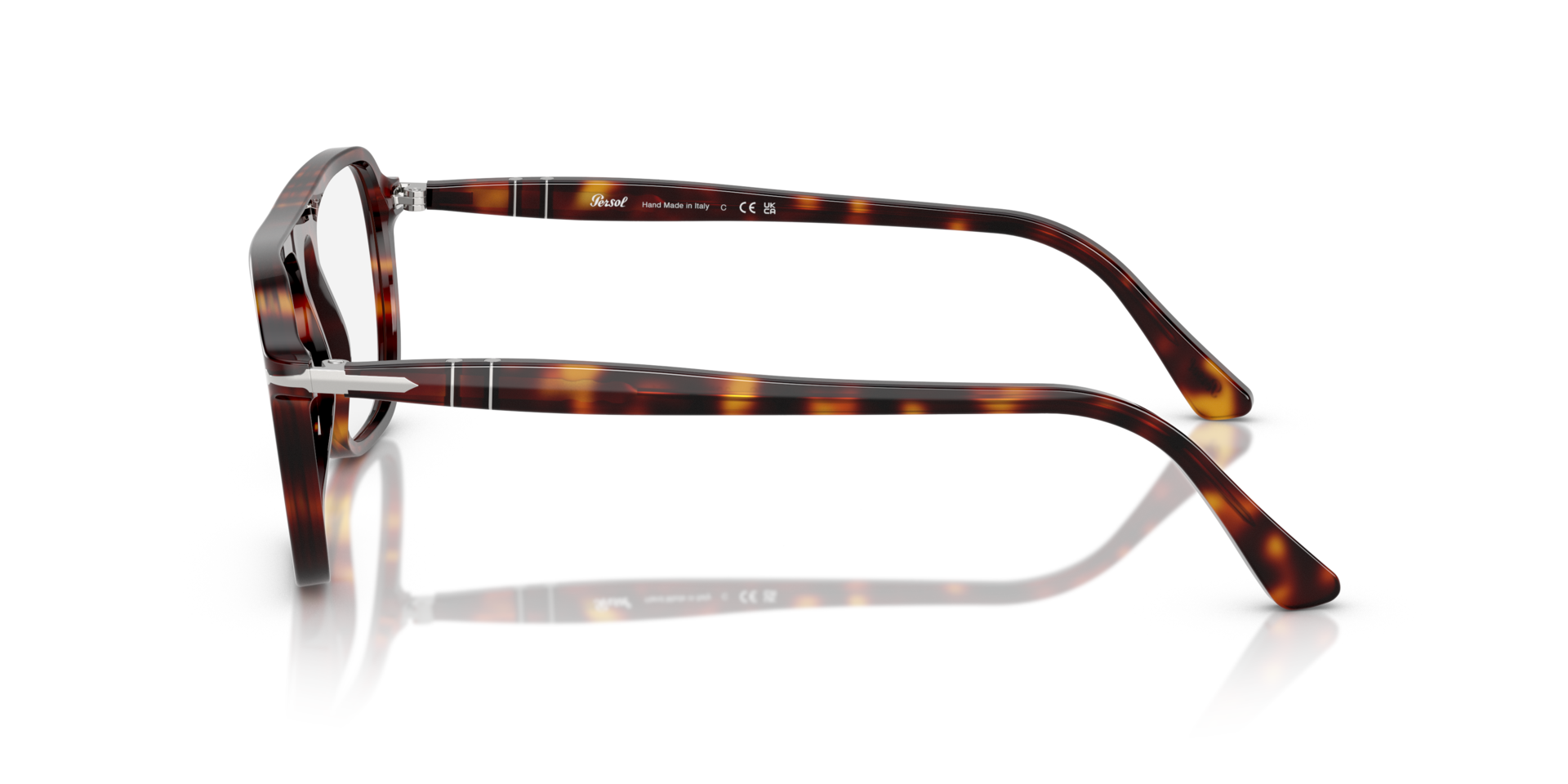 PO3359V Havana AcetatEyeglass Frames von B24, Seitenansicht